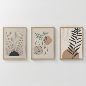 Πίνακας Gonma House Genius τρίπτυχος με ψηφιακή εκτύπωση και πλαίσιο 33x1.5x48εκ