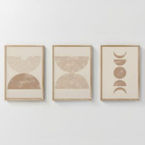 Πίνακας Klipen House Genius τρίπτυχος με ψηφιακή εκτύπωση και πλαίσιο 33x1.5x48εκ