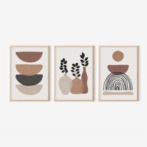 Πίνακας Yenia House Genius τρίπτυχος με ψηφιακή εκτύπωση και πλαίσιο 33x1.5x48εκ