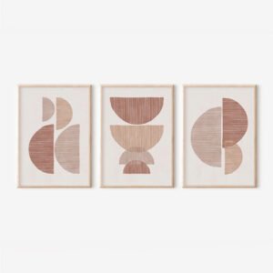 Πίνακας Peria House Genius τρίπτυχος με ψηφιακή εκτύπωση και πλαίσιο 33x1.5x48εκ