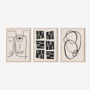 Πίνακας Lumora House Genius τρίπτυχος με ψηφιακή εκτύπωση και πλαίσιο 33x1.5x48εκ