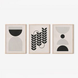 Πίνακας Vanta House Genius τρίπτυχος με ψηφιακή εκτύπωση και πλαίσιο 33x1.5x48εκ