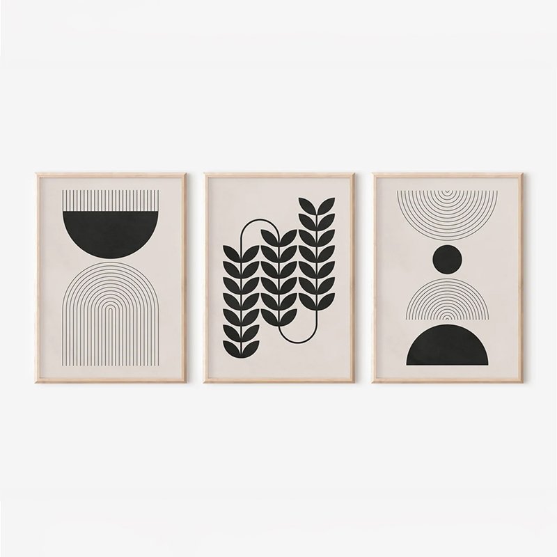 Πίνακας Vanta House Genius τρίπτυχος με ψηφιακή εκτύπωση και πλαίσιο 33x1.5x48εκ