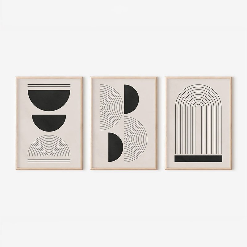 Πίνακας Nuvia House Genius τρίπτυχος με ψηφιακή εκτύπωση και πλαίσιο 33x1.5x48εκ