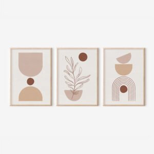 Πίνακας Stijo House Genius τρίπτυχος με ψηφιακή εκτύπωση και πλαίσιο 33x1.5x48εκ