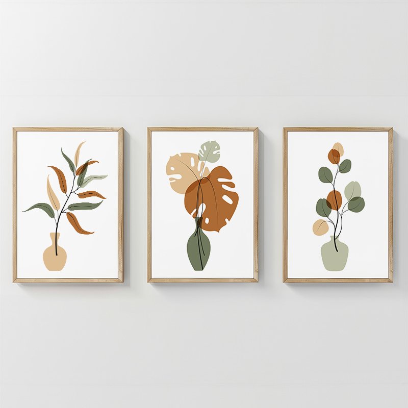 Πίνακας Aural House Genius τρίπτυχος με ψηφιακή εκτύπωση και πλαίσιο 33x1.5x48εκ