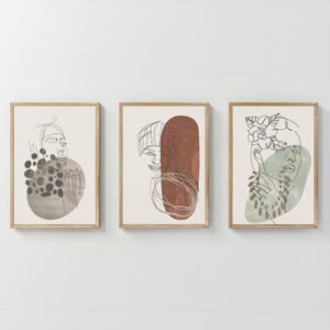 Πίνακας Aelra House Genius τρίπτυχος με ψηφιακή εκτύπωση και πλαίσιο 33x1.5x48εκ