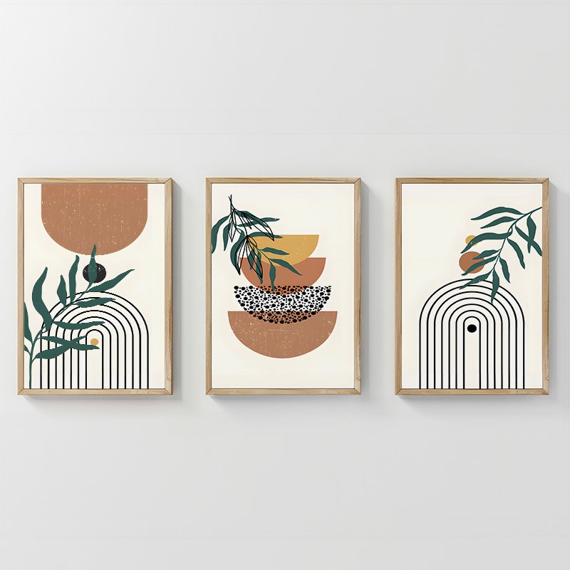 Πίνακας Mylen House Genius τρίπτυχος με ψηφιακή εκτύπωση και πλαίσιο 33x1.5x48εκ