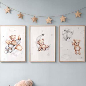 Πίνακας Luthra House Genius τρίπτυχος με ψηφιακή εκτύπωση και πλαίσιο 33x1.5x48εκ