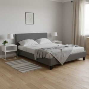 Κρεβάτι Nevil House Genius 150x200 με ύφασμα χρώμα ανθρακί