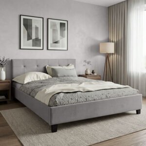 Κρεβάτι Mago House Genius pu γκρι ματ 150x200εκ