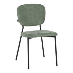 Καρέκλα Cathair House Genius μπουκλέ ύφασμα σε λαδί απόχρωση με μαύρα μεταλλικά πόδια 48x53x82εκ