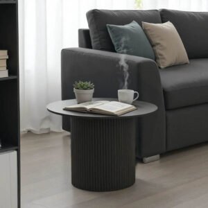 Τραπέζι σαλονιού Dovel House Genius mdf-μεταλλο σε μαύρη απόχρωση Φ70x45εκ