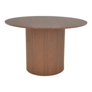 Τραπέζι Karulo House Genius mdf σε καρυδί απόχρωση Φ120x76εκ