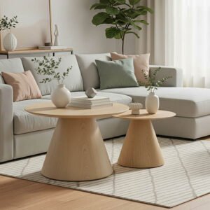 Tραπέζια σαλονιού Donda House Genius mdf μέταλλο σετ 2τεμ. sonoma