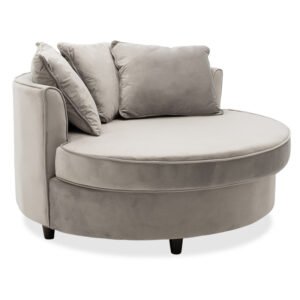 Πολυθρόνα-καναπές Ophelia House Genius βελούδο γκρι 123x120x85εκ