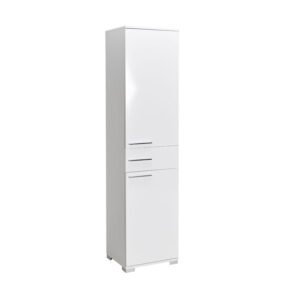Ντουλάπα Chad House Genius με συρτάρια λευκό gloss 45x40x188εκ