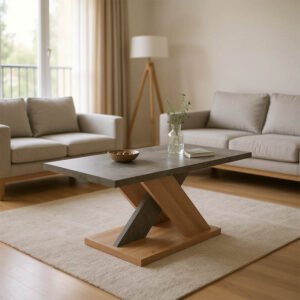 Τραπέζι σαλονιού Solange House Genius σε γκρι-sonoma απόχρωση 110x55x47.5εκ
