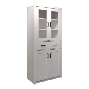 Βιτρίνα-ντουλάπα Nisso House Genius σε λευκή απόχρωση 80x40x183.5εκ