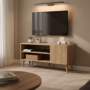 Έπιπλο τηλεόρασης Orianne House Genius σε sonoma απόχρωση 90x32x46εκ