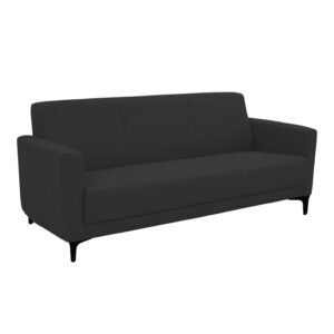 Καναπές τριθέσιος Sidica House Genius PU σε μαύρη απόχρωση 185x78x83εκ