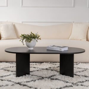 Τραπέζι σαλονιού Tabletod House Genius σε μαύρη απόχρωση 119x60x40εκ