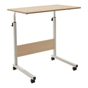 Γραφείο Piper House Genius με αυξομείωση ύψους-MDF φυσικό-λευκό 60x40x69-90εκ