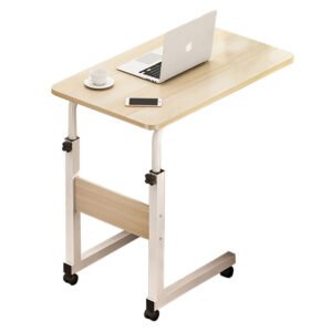Βοηθητικό τραπέζι Talf House Genius τροχήλατο φυσικό-λευκό 60x40x62-88εκ