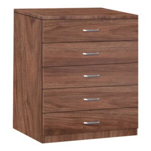 Συρταριερα Gioko House Genius με 5 συρτάρια σε καρυδι απόχρωση 80x40x100εκ