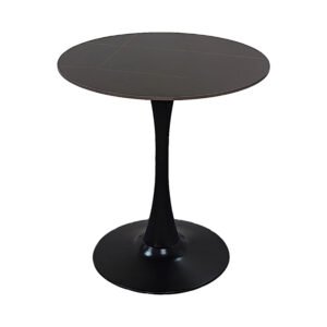 Τραπέζι Balou I House Genius sintered stone σε μαύρο μαρμάρου Φ70x74εκ