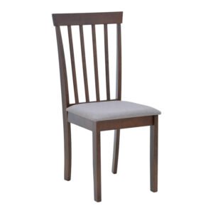 Καρέκλα Houston House Genius rubberwood σε καρυδί απόχρωση 40x49x94εκ