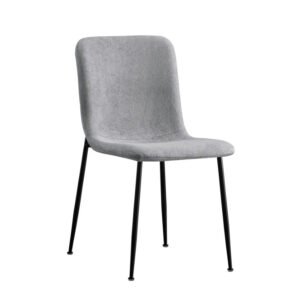 Καρέκλα Gratify House Genius γκρι ύφασμα-πόδι μαύρο μέταλλο 43x56x83εκ