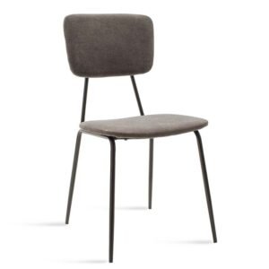 Καρέκλα Tania House Genius ύφασμα ανθρακί antique-μαύρο πόδι