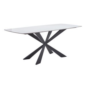 Τραπέζι Viano House Genius sintered stone ανοιχτό γκρι-μαύρο 180x85x76εκ