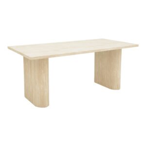 Τραπέζι Loozir House Genius mdf σε όψη τραβερτίνας 180x90x75εκ