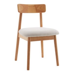 Καρέκλα Tullo House Genius rubberwood σε φυσική απόχρωση 46x45x78εκ