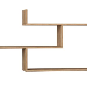 Ραφιέρα τοίχου Tiber House Genius χρώμα φυσικό 120x22x67εκ