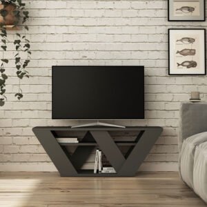 Έπιπλο τηλεόρασης Pipralla House Genius ανθρακί 110x30x40εκ