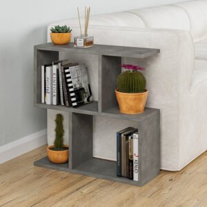 Βοηθητικό τραπέζι Homemania House Genius γκρι antique 60x20x60εκ