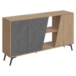 Μπουφές Hana House Genius φυσικό-ανθρακί antique 150x35.5x82εκ