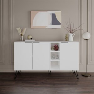 Μπουφές Clara House Genius λευκό 142x35.5x83εκ