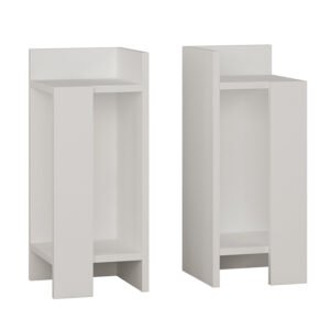 Κομοδίνο Immerse House Genius σετ 2 τμχ. λευκό 27x25x60εκ