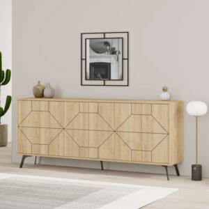 Μπουφές Dune House Genius σε φυσική απόχρωση 181x35x77.4εκ