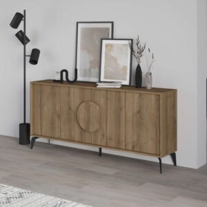 Μπουφές Gora House Genius σε απόχρωση ανοιχτό καρυδί 180x35.6x82εκ