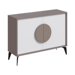 Μπουφές Gora House Genius σε μόκα - λευκή απόχρωση 110x35.6x82εκ