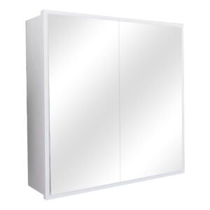 Ντουλάπι μπάνιου με καθρέπτη Poliana House Genius λευκό 70x17x70εκ
