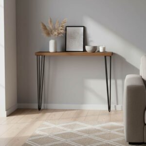 Κονσόλα Tetty House Genius καρυδί-μαύρο 90x14x75εκ