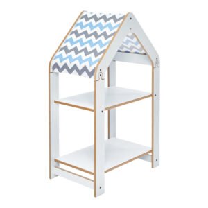 Ραφιέρα τ. Montessori Zoilen House Genius λευκό-μπλε mdf 50x30x80εκ