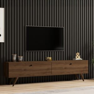 Έπιπλο τηλεόρασης Jate House Genius σε καρυδί απόχρωση 160x25x40εκ