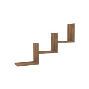 Ραφιέρα τοίχου Mauer House Genius σε καρυδι απόχρωση 90x19,6x60εκ